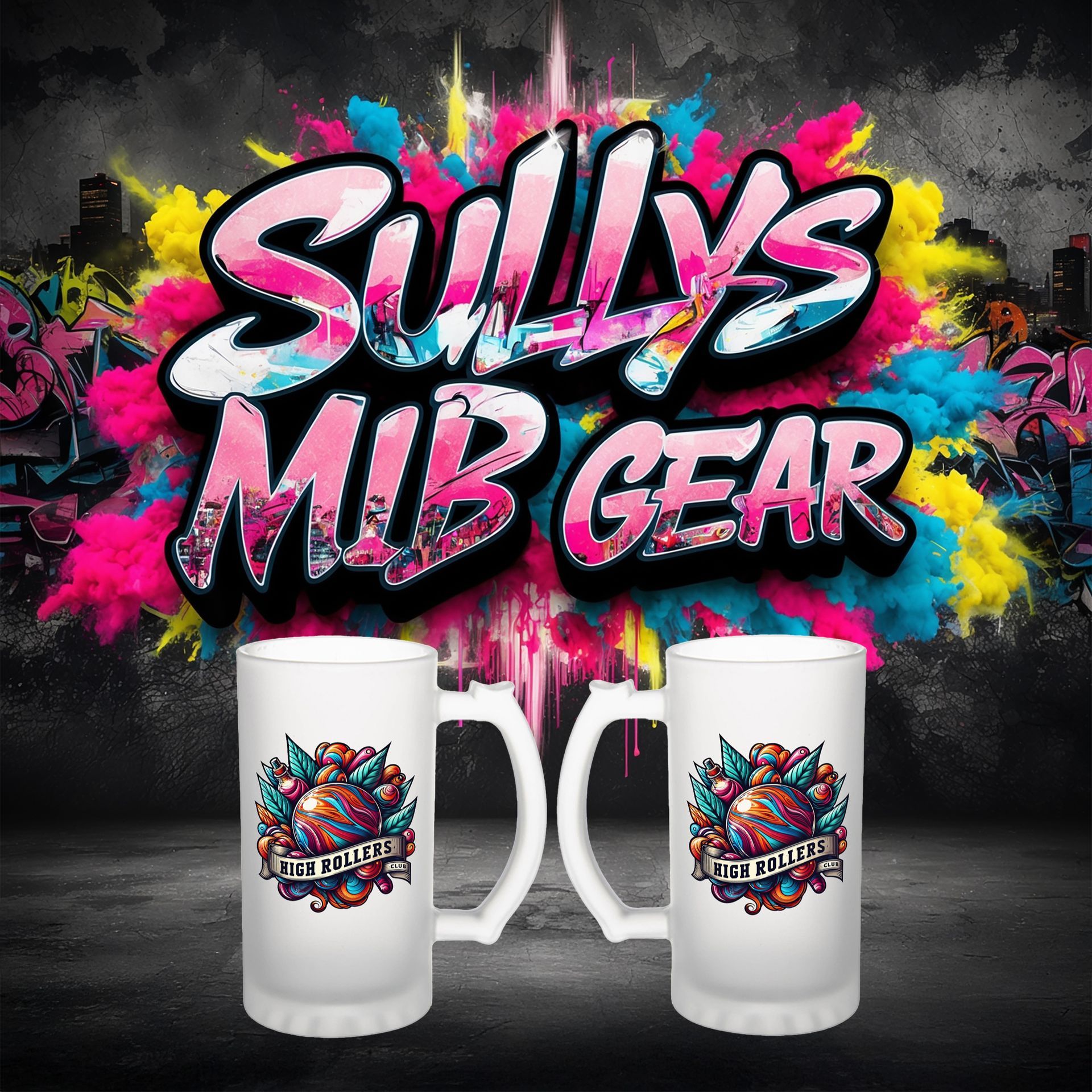 sullys jabos marbles, apparel, mugs