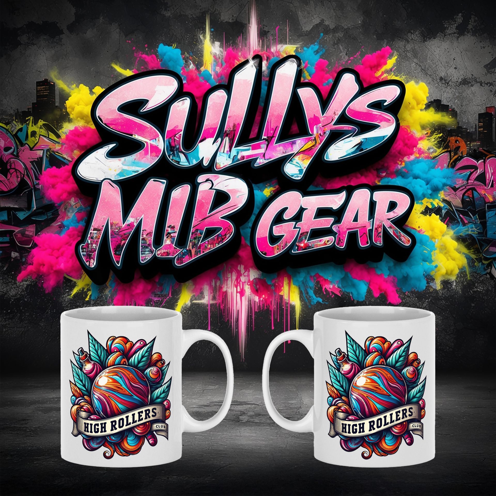 sullys jabos marbles, apparel, mugs
