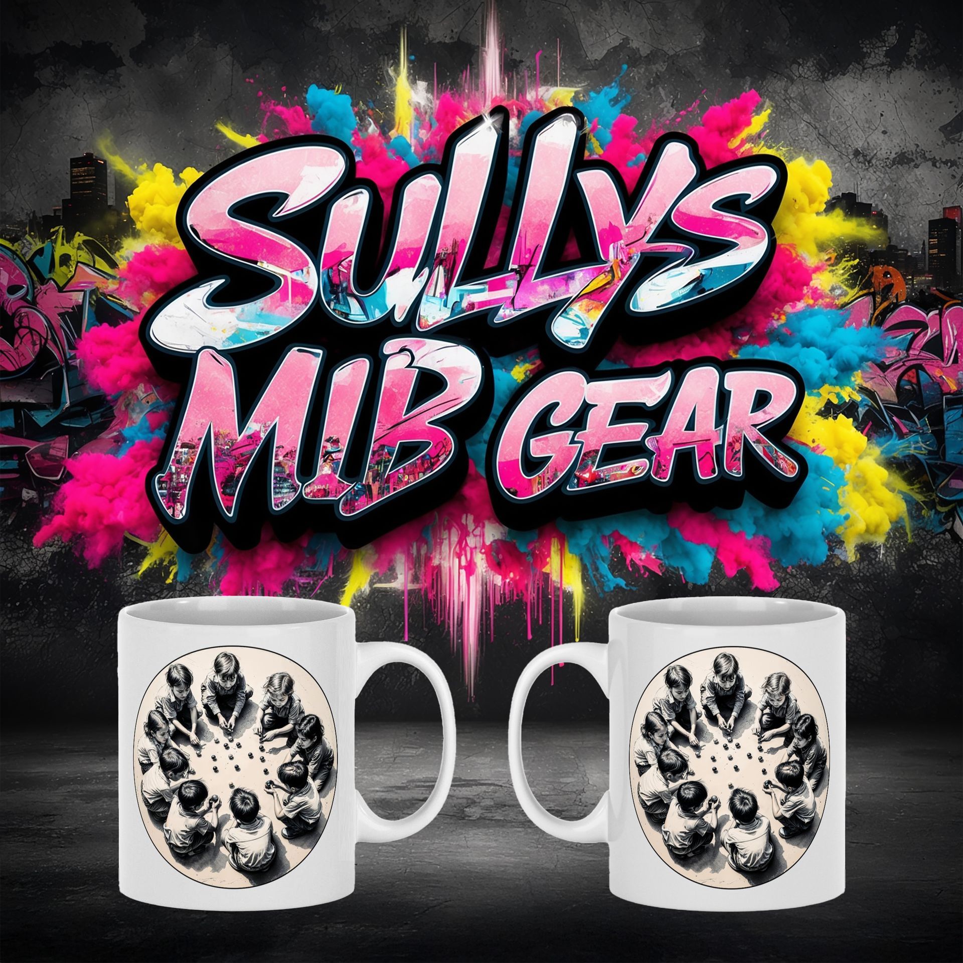 sullys jabos marbles, apparel, mugs