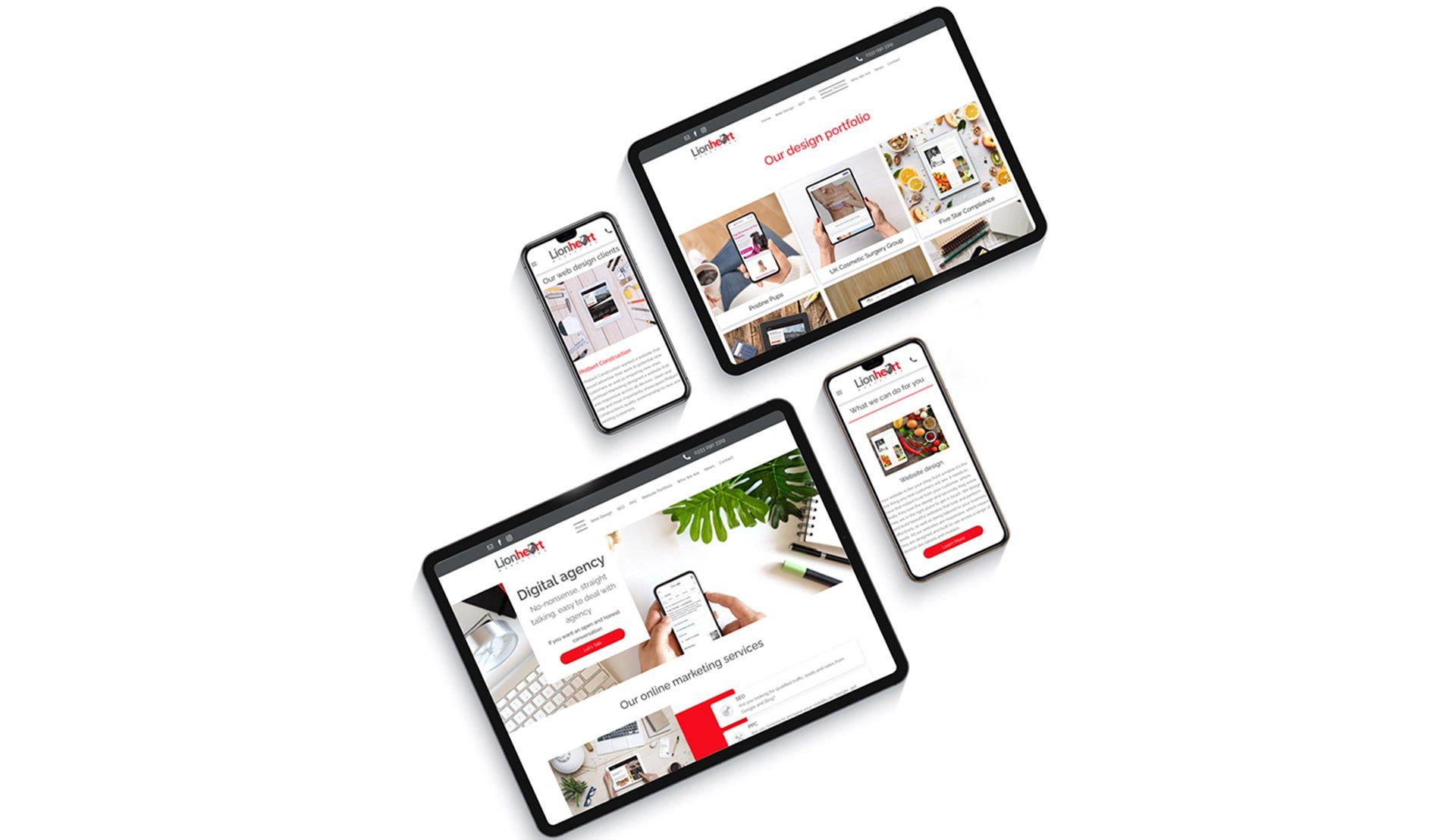 device montage of website