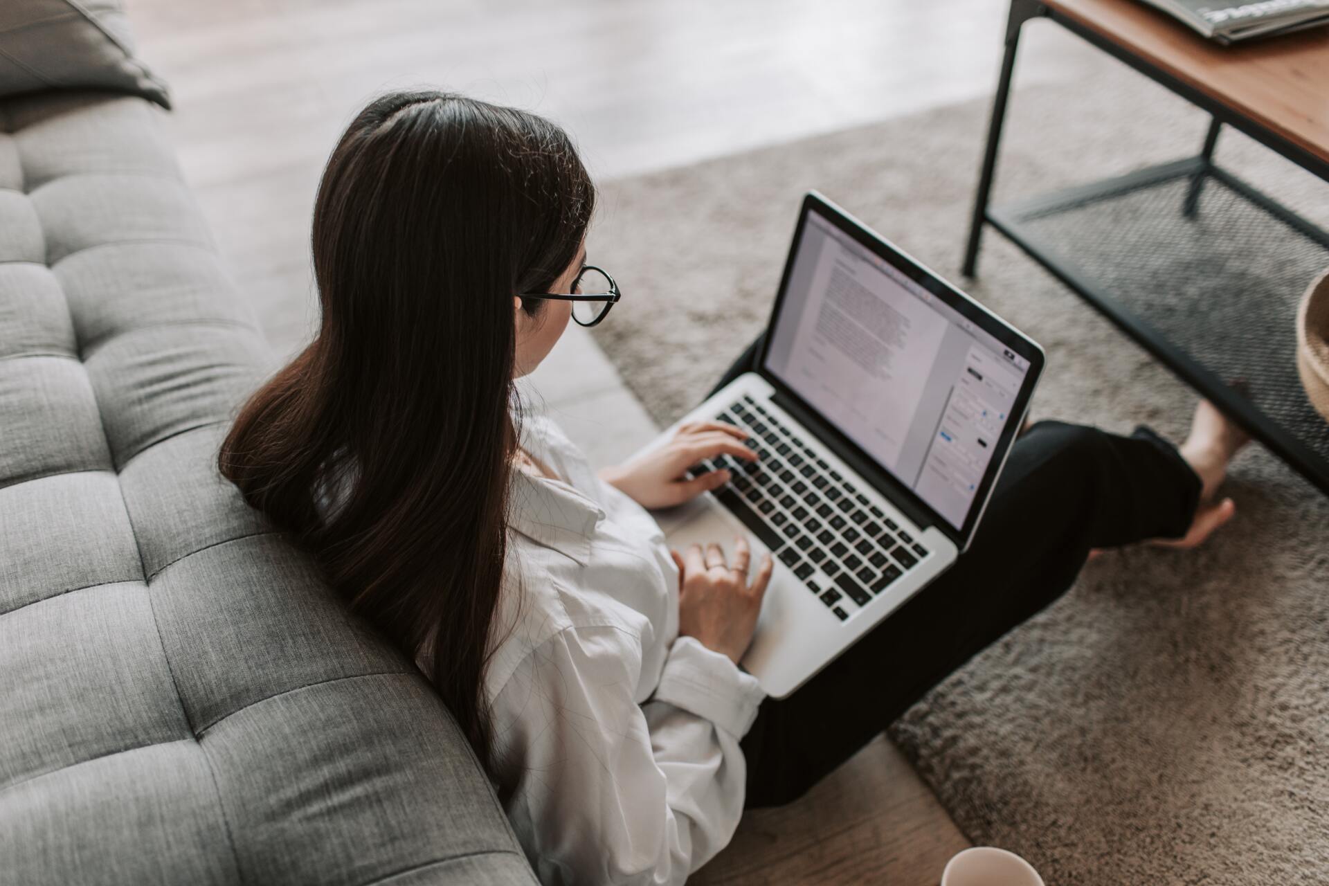 lady working on laptop