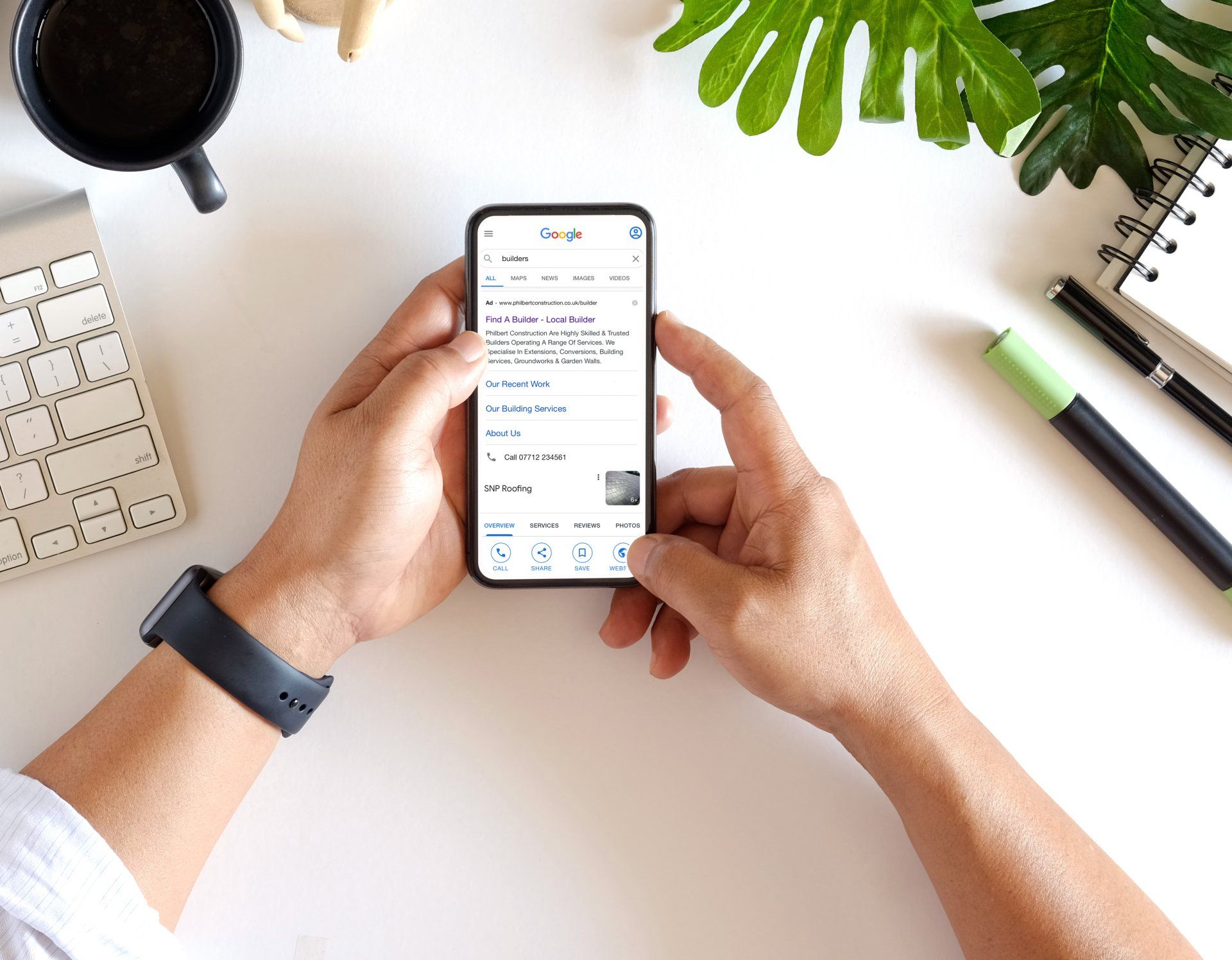 ppc search results on a mobile