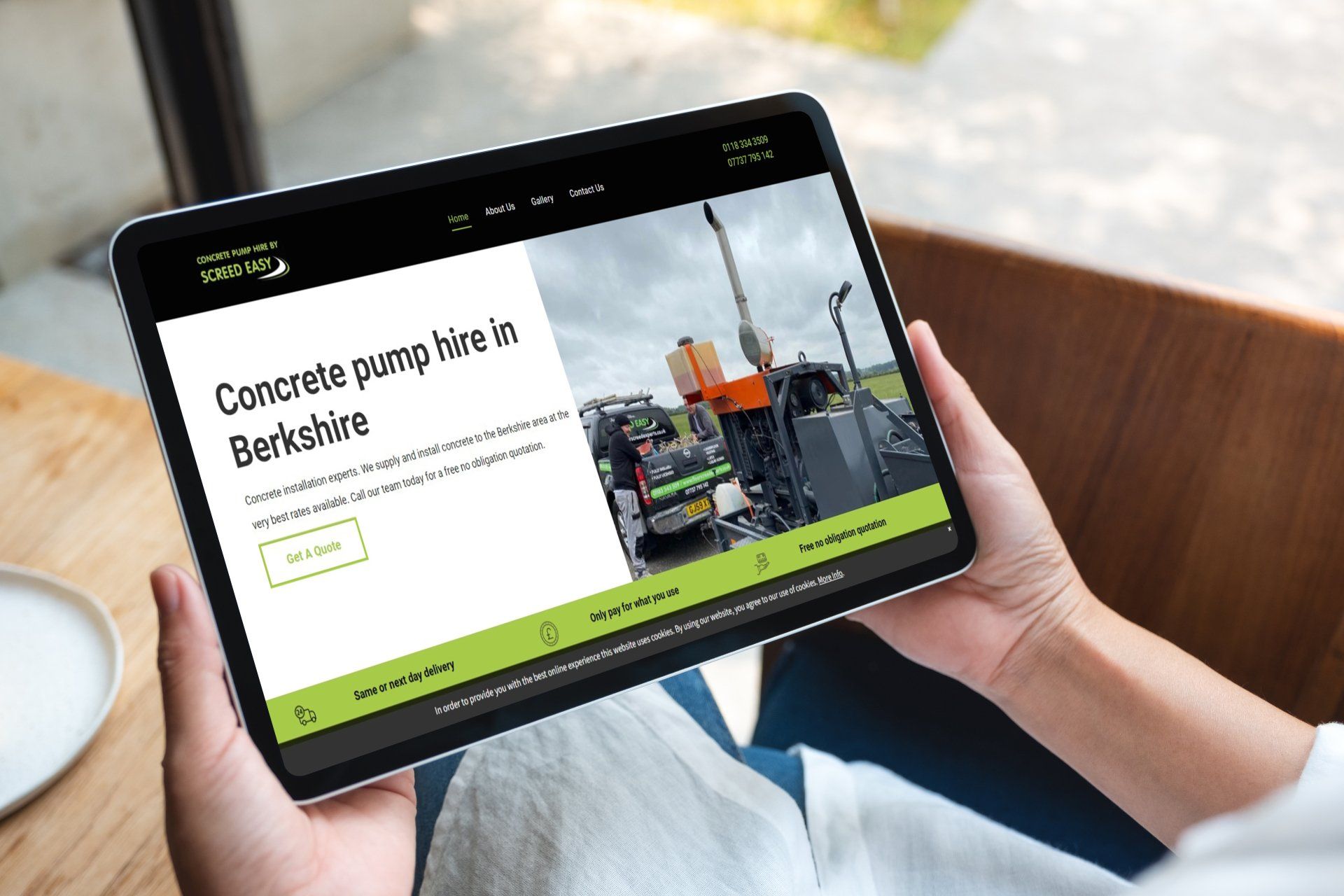 tablet design for customers website