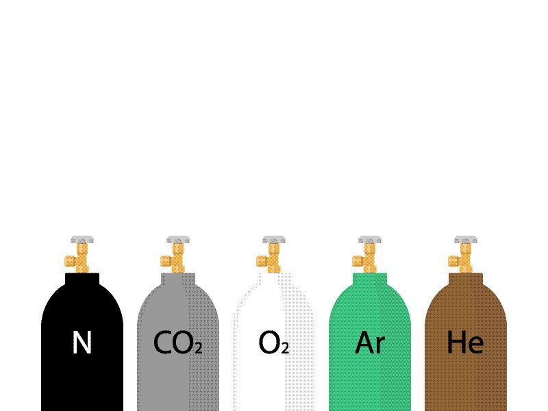 Schweißgase, Mischgas und CO2 in Lebensmittelqualität als Tauschflaschen / Leih-Mietflasche Stickstoff, Sauerstoff, Acetylen, Argon, Helium