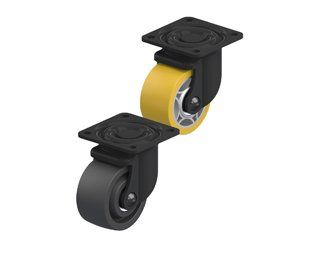Formed business machine casters