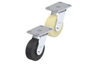 Medium-heavy duty forged industrial casters with wide wheels