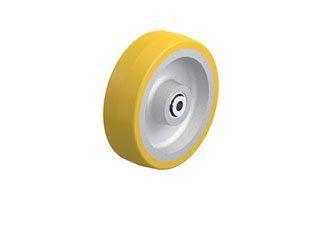Cast polyurethane wheel on iron core