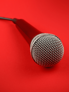 Mikrofon als Symbol für Unternehmenskommunikation. Veranstaltungen