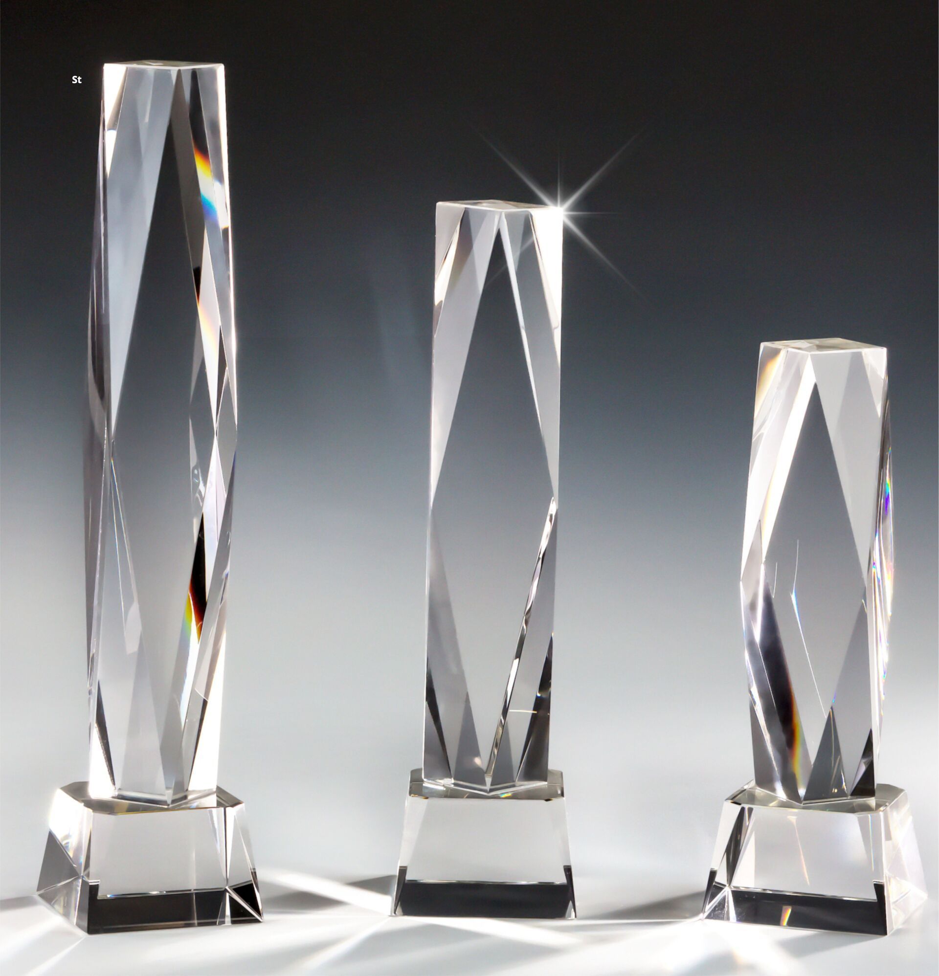 Glastrophäe Kristall Tower