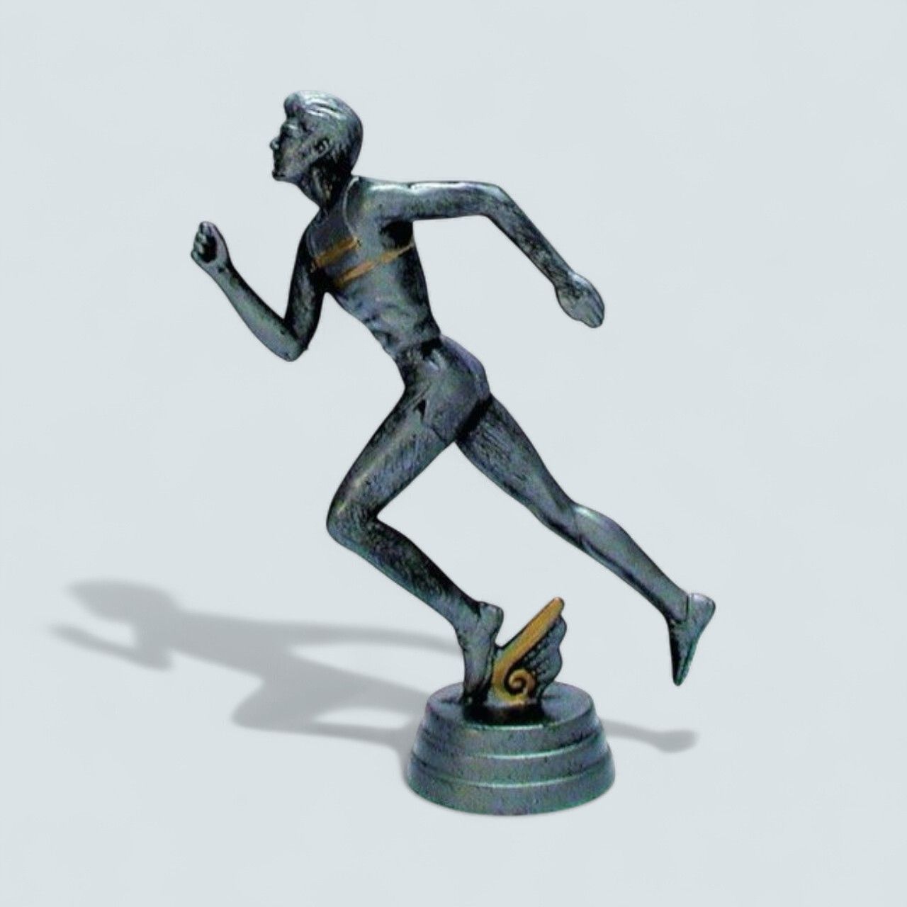 Schraubfigur Sprinter in Bronze