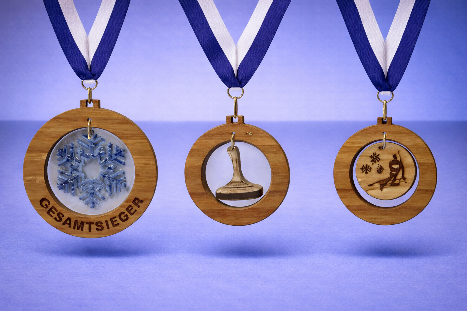 Sportmedaillen aus Holz
