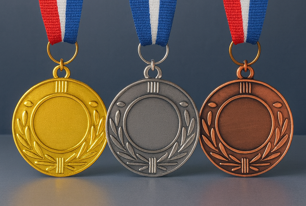 Medaillen gold silber bronze