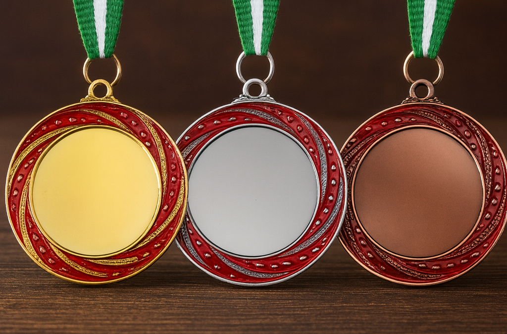 Medaillen gold silber bronze