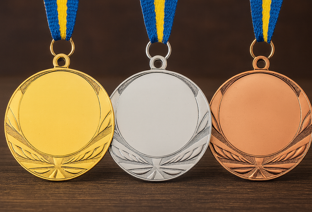 Medaillen gold silber bronze