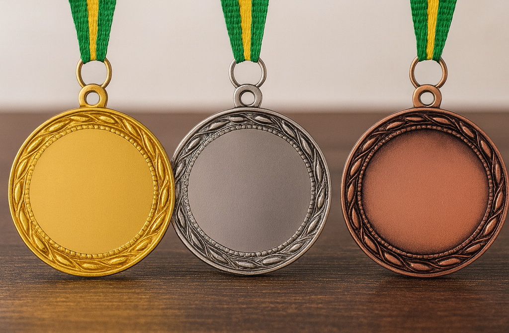 Medaillen gold silber bronze