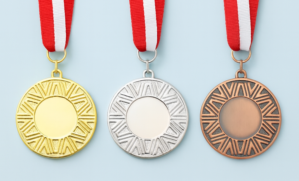 Medaillen gold silber bronze