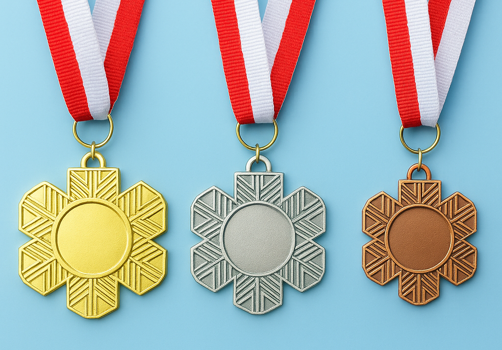 Medaillen gold silber bronze
