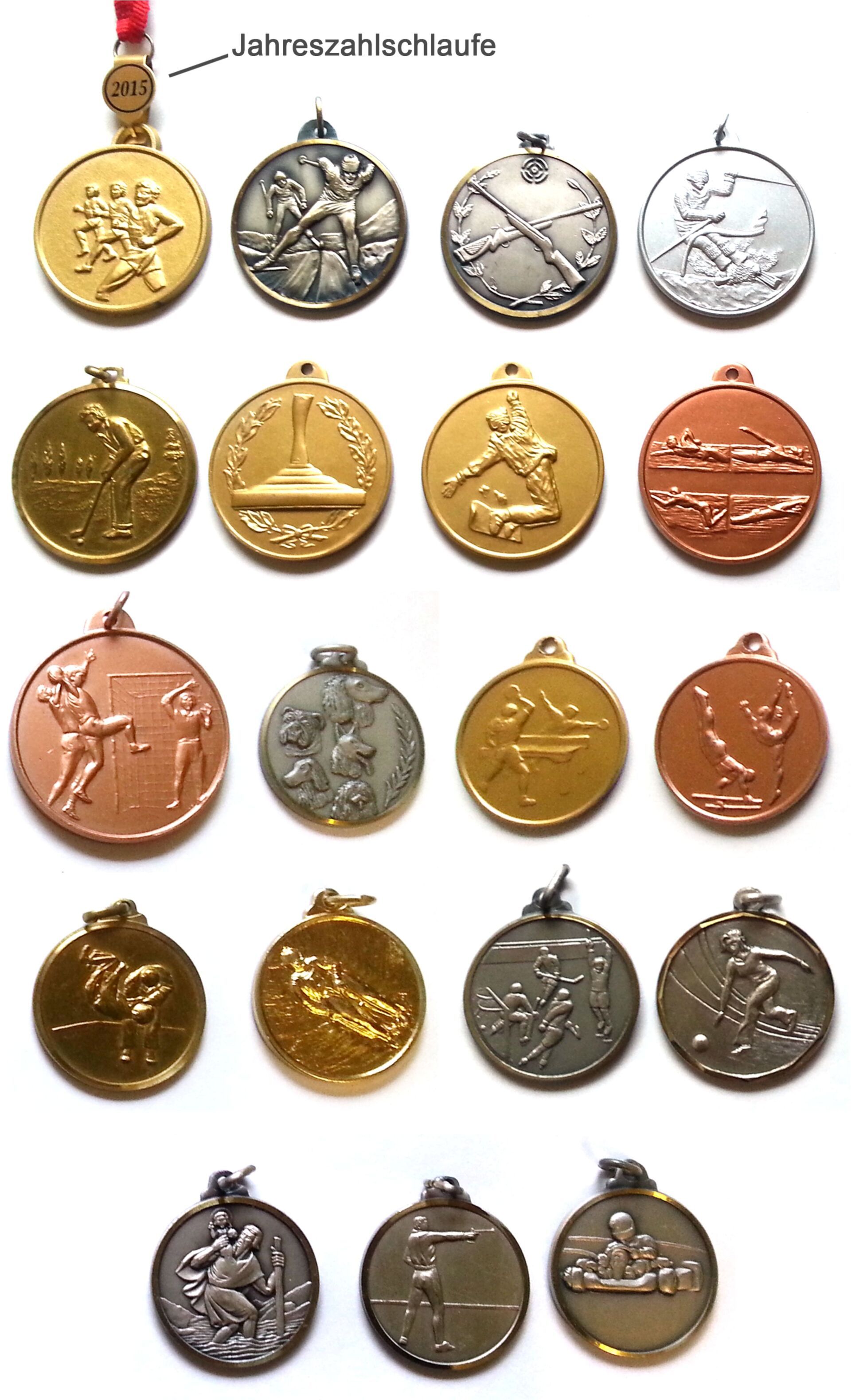 geprägte Medaillen gold silber bronze