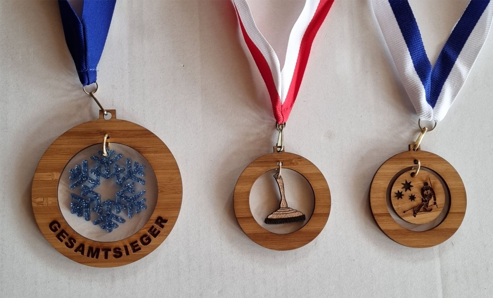 Sportmedaillen aus Holz
