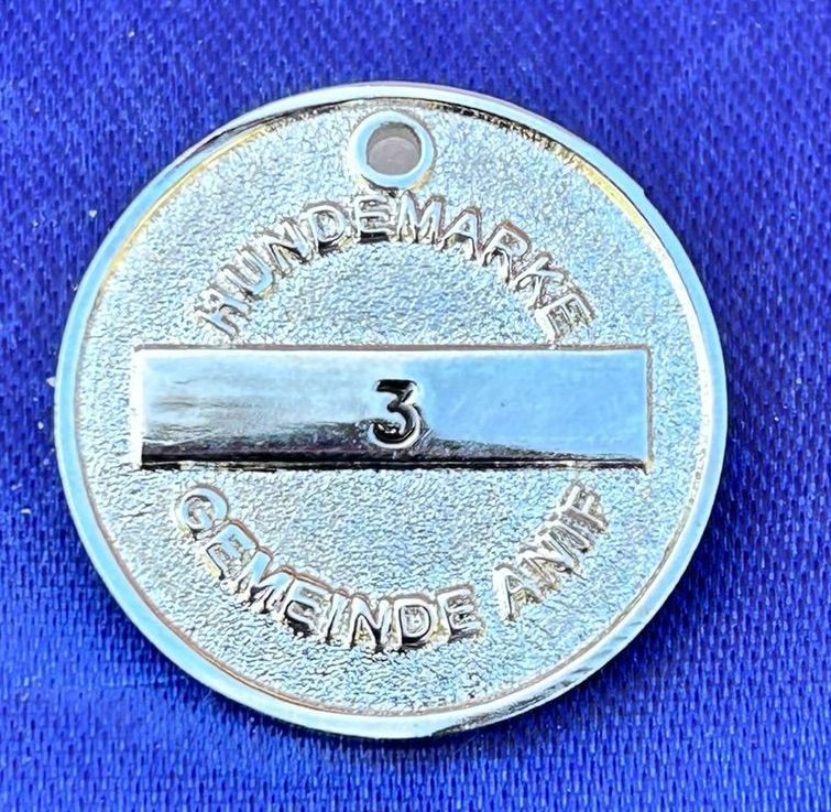 Hundemarke Rückseite