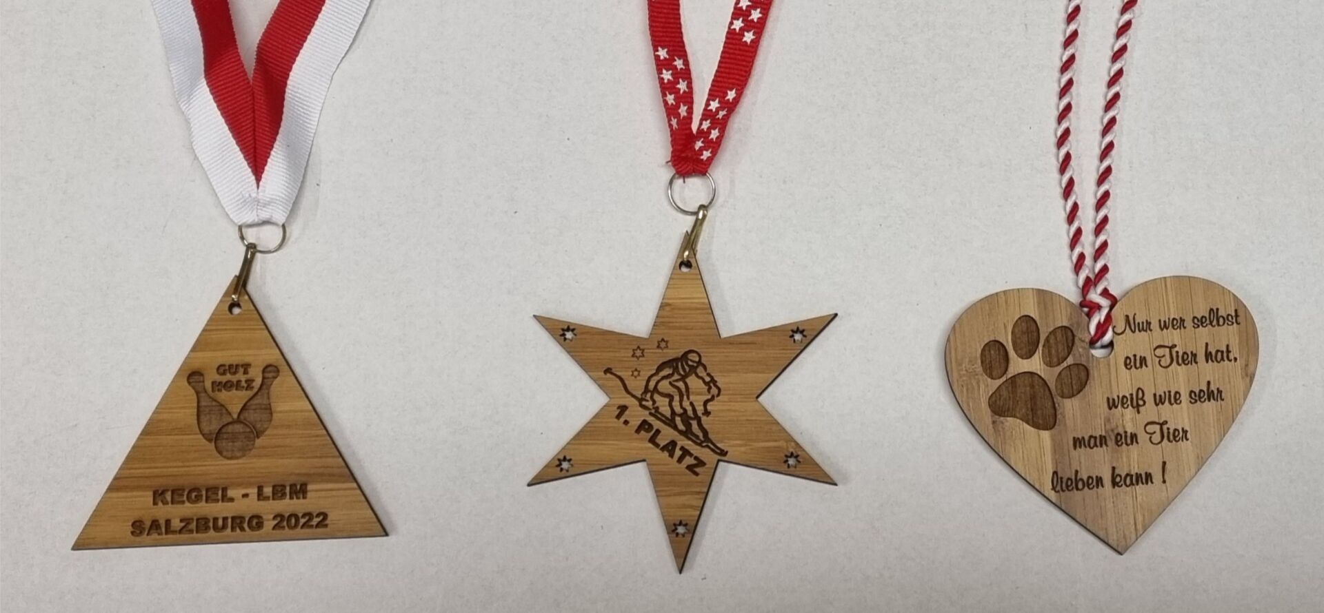 Sportmedaillen aus Holz