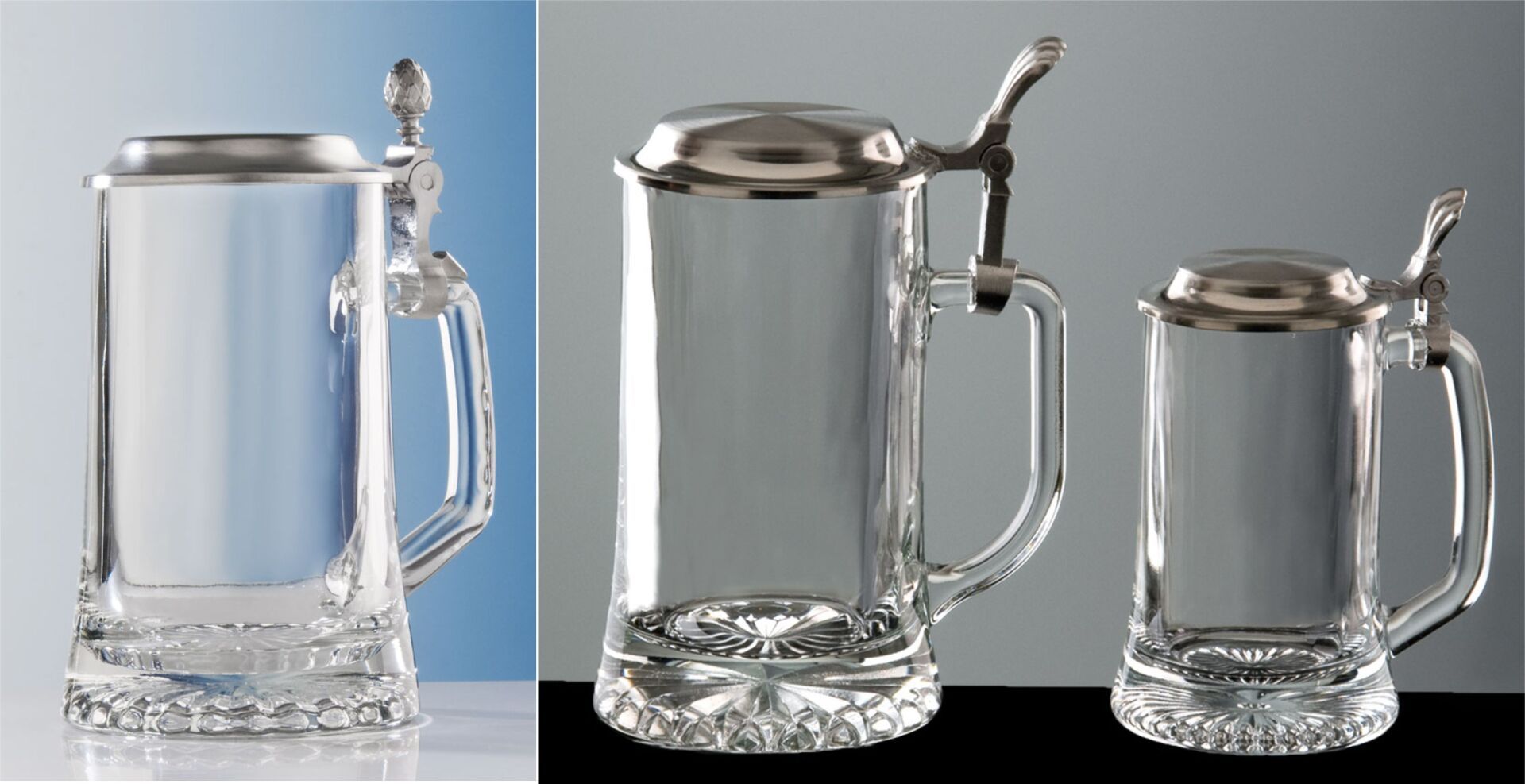 Bierkrug mit Zinndeckel