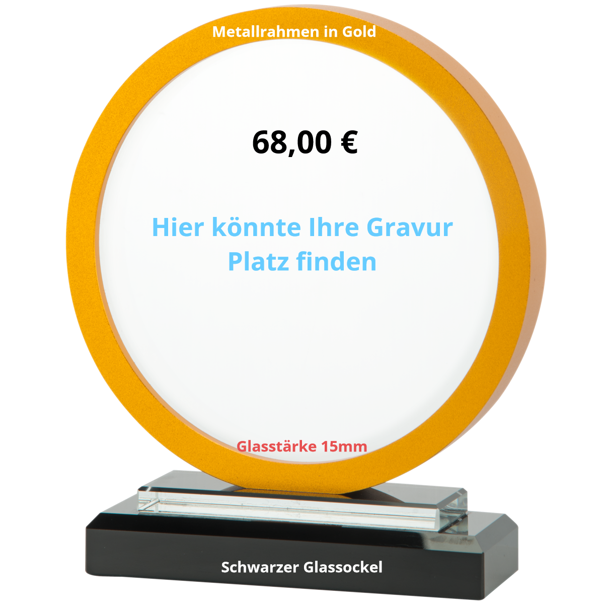Metall Glas Trophäe