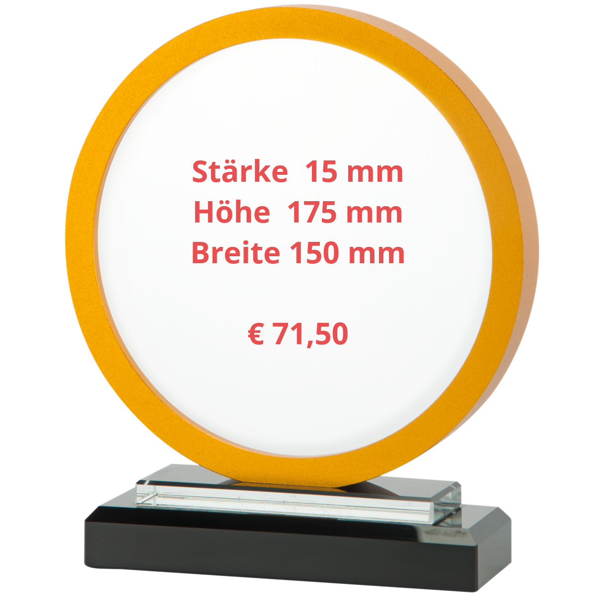 Metall Glas Trophäe