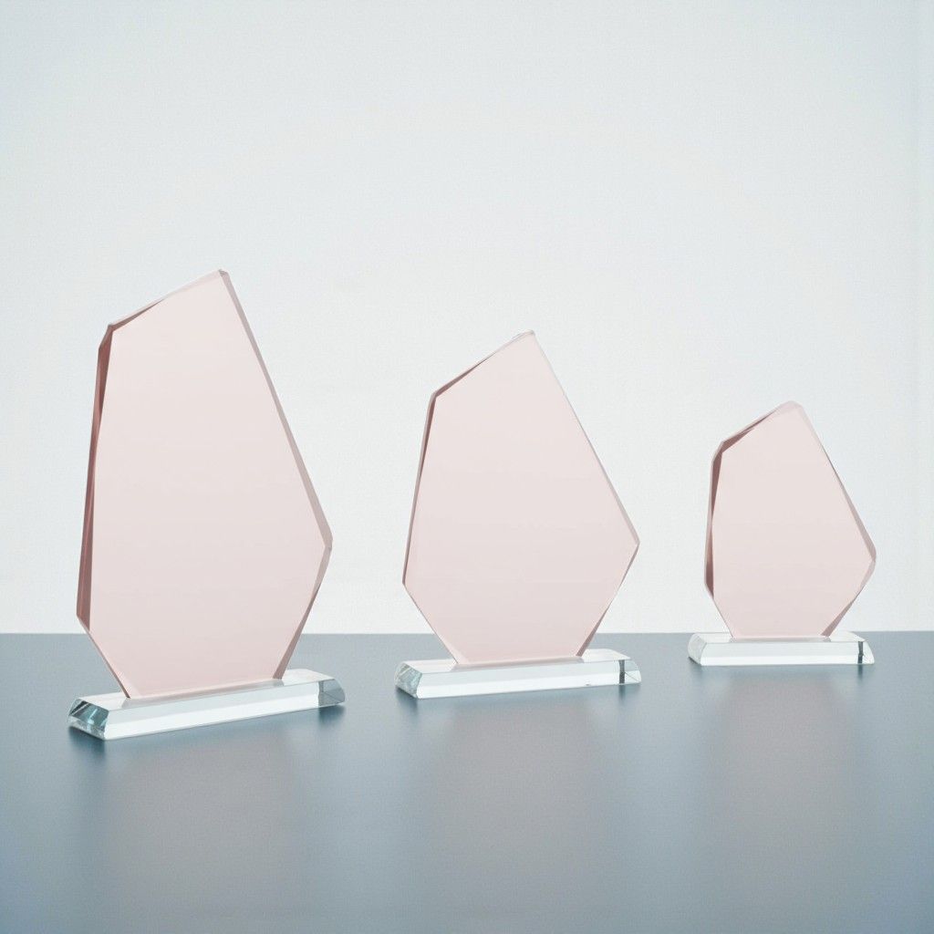 Rot Gold Glastrophäe