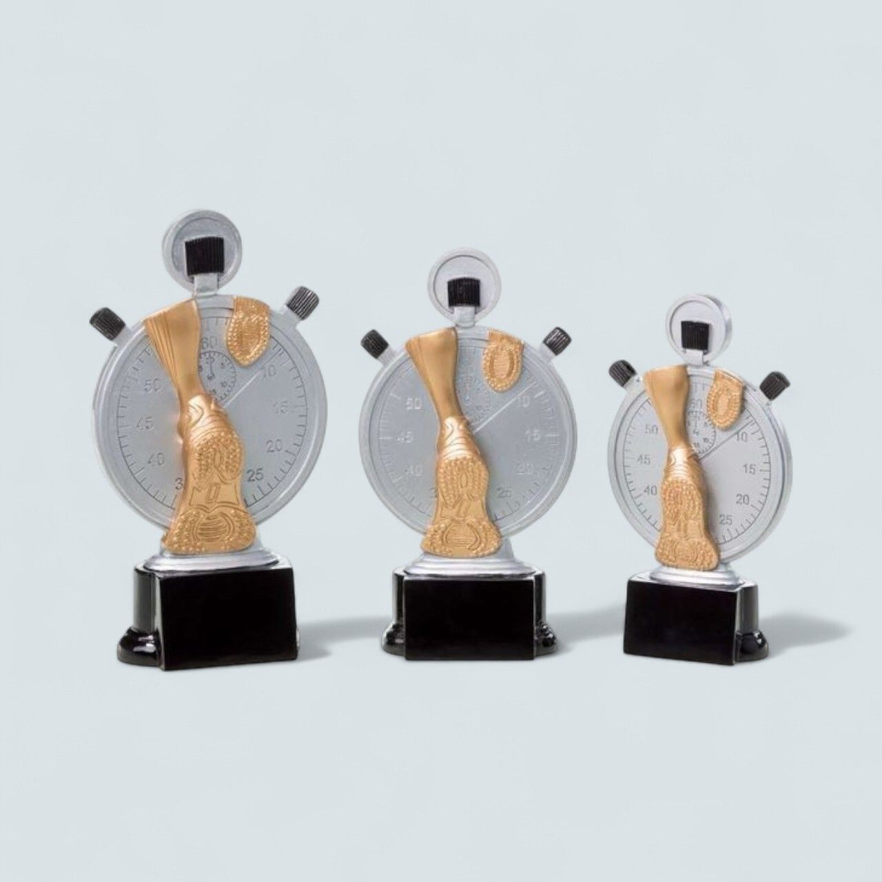 Resintrophäe Stopuhr