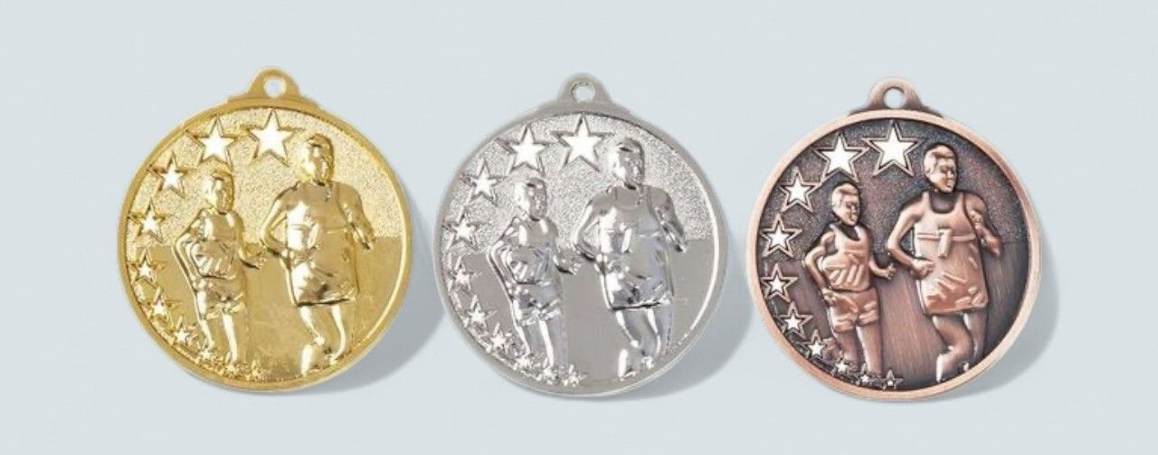 Läufermedaille gold silber bronze