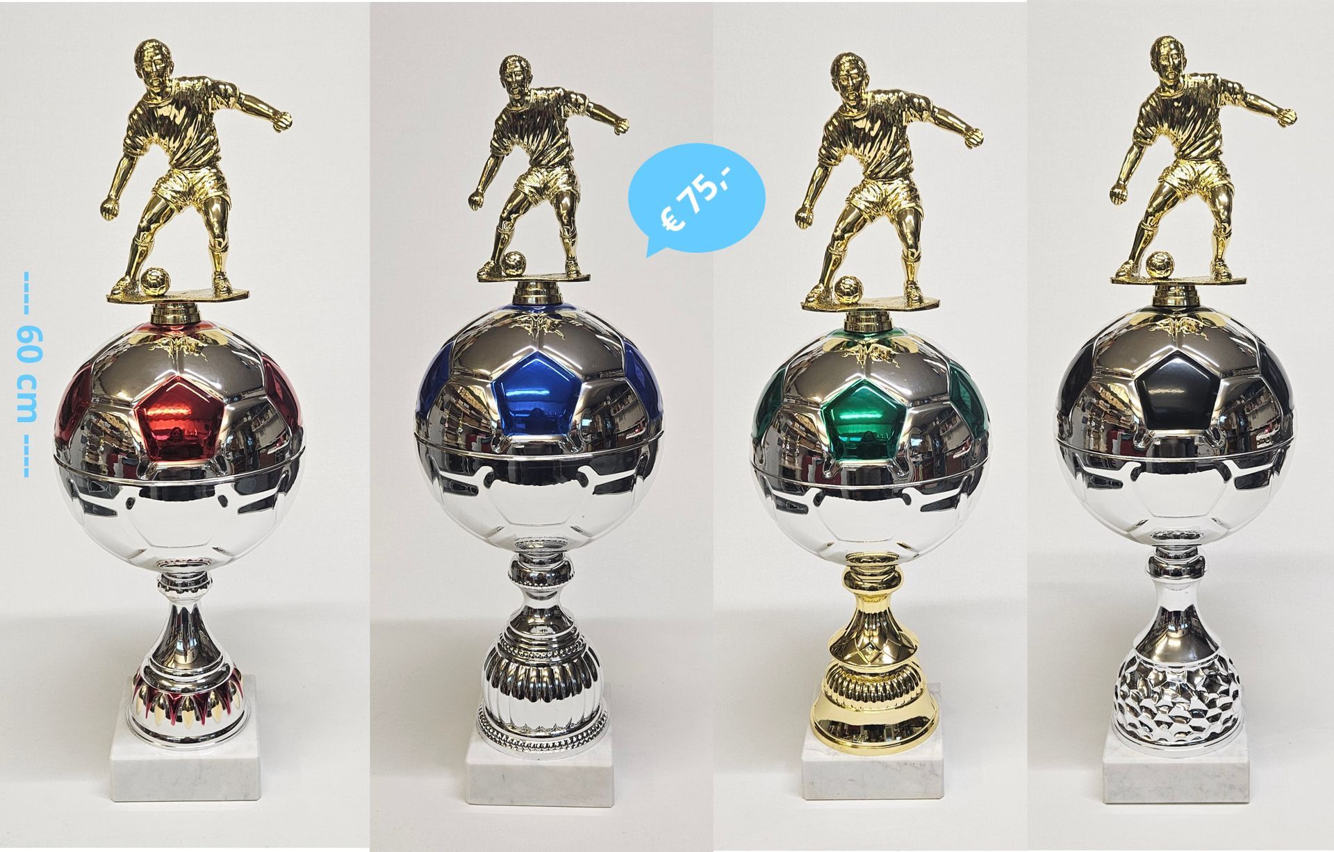 Metall-Fussball Trophie