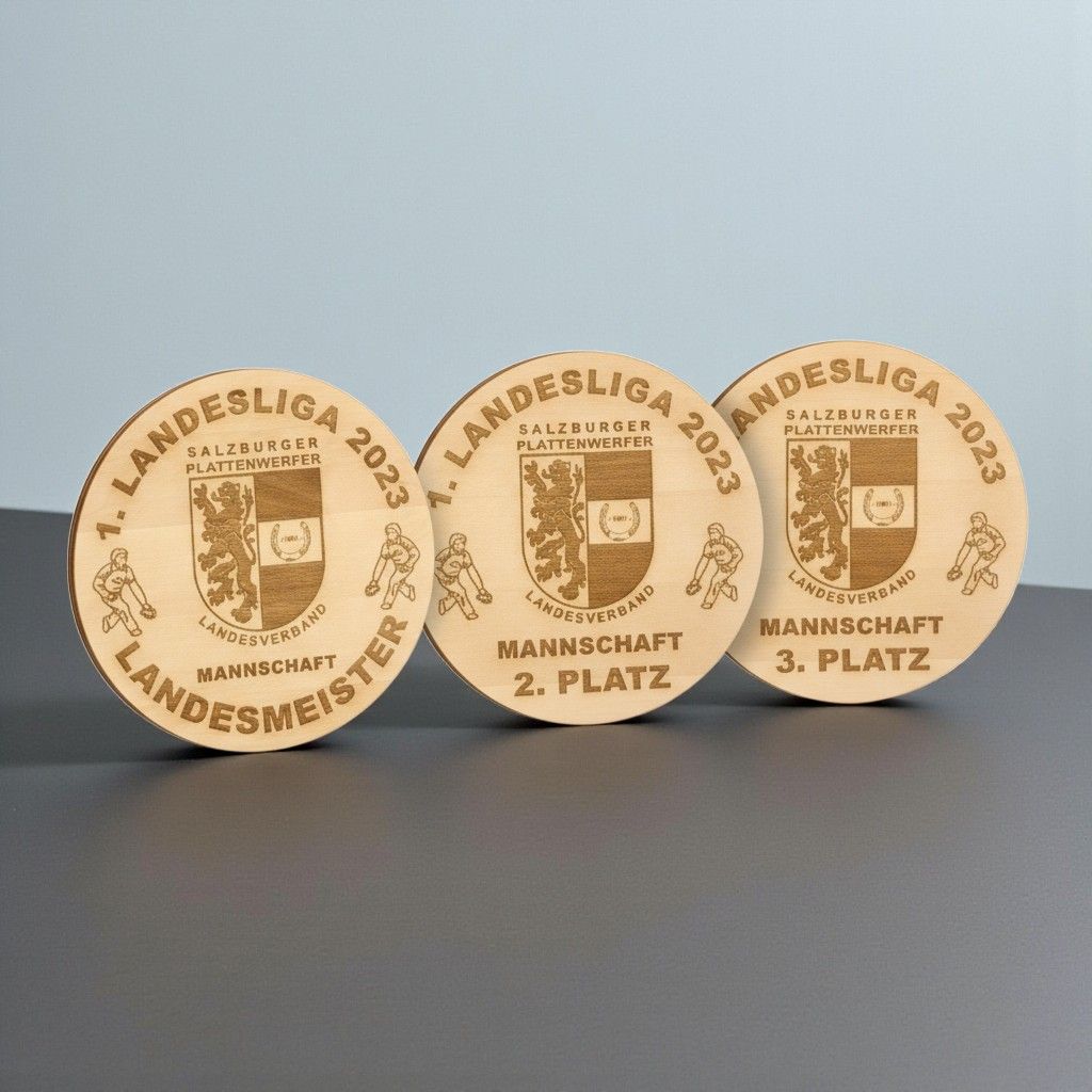 gravierte Holztafeln