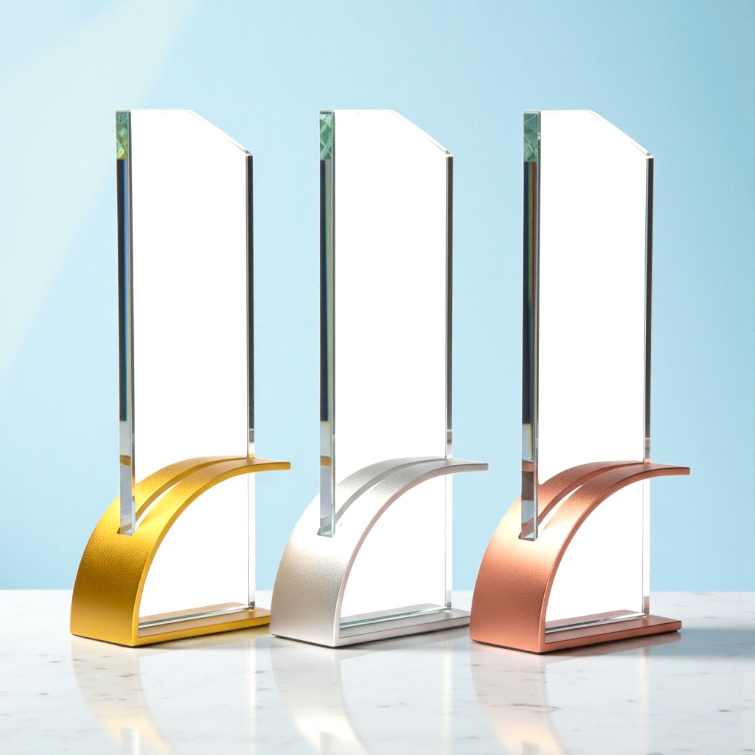 metall-Glas-Trophäe