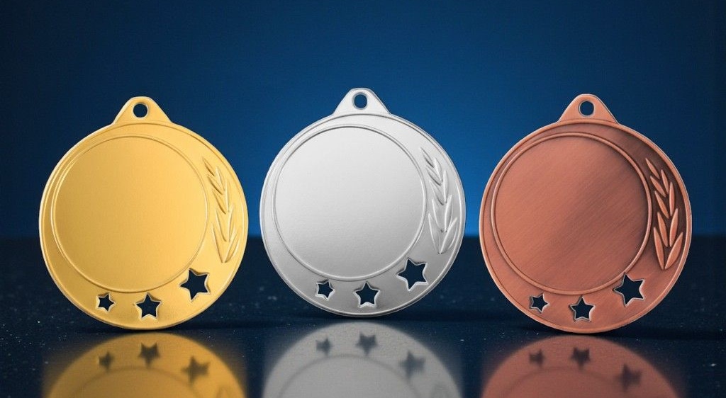 Medaillen gold silber bronze