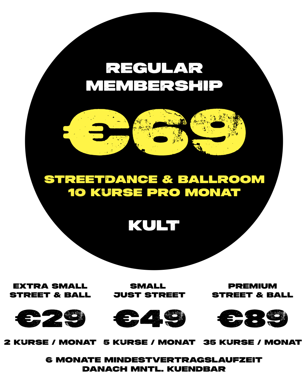 KULT Mitgliedschaften - Preise