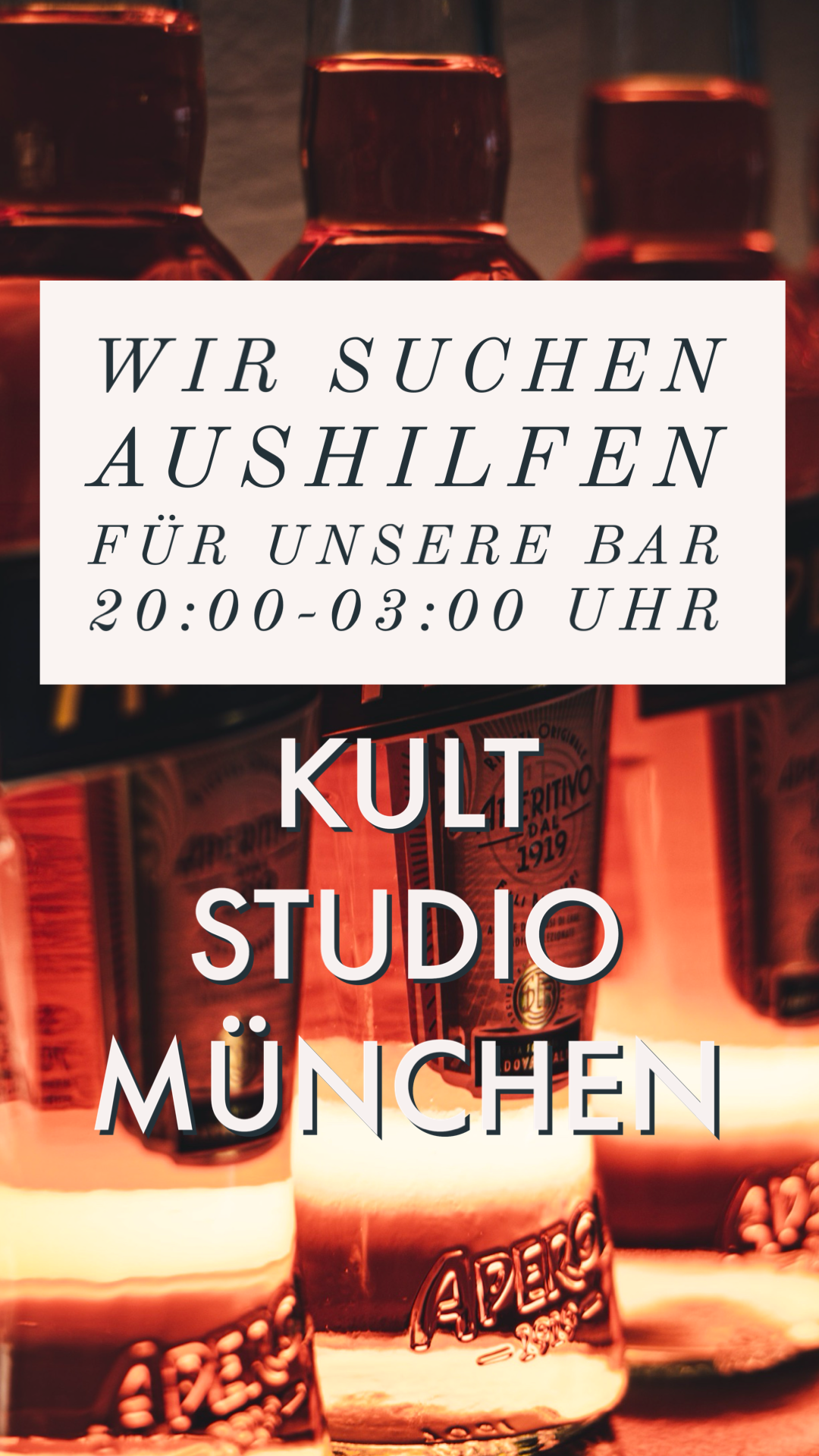 Stellenangebot - Aushilfe Barpersonal