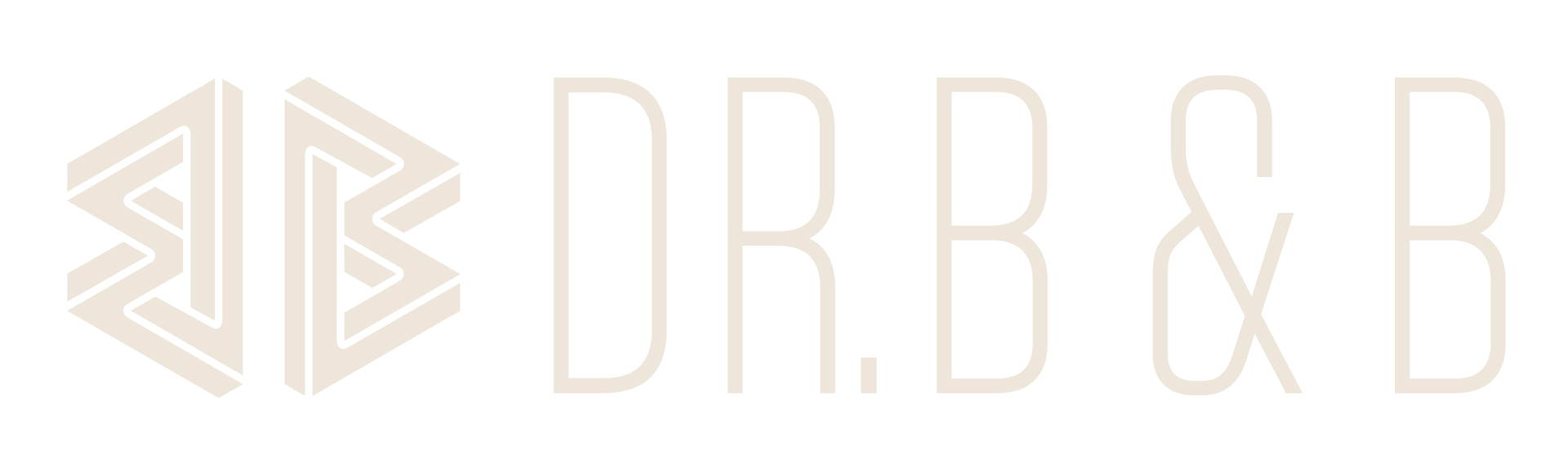 Dr. B&B logomark in cream – Sergio Badel practice brand mark