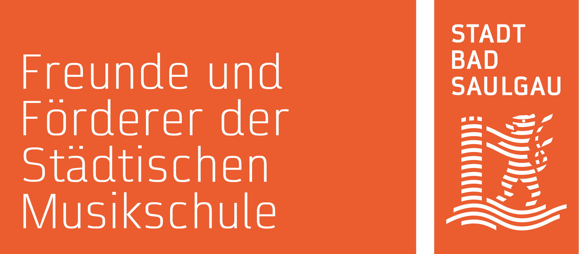 Notenschlüssel-Logo und Schriftzug der Freunde und Förderer der Städtischen Musikschule Bad Saulgau