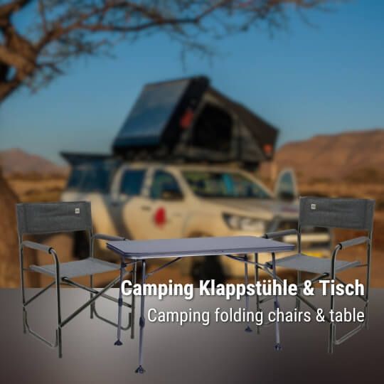 Camping Stühle und Tisch