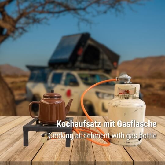 Kochaufsatz mit Gasflasche