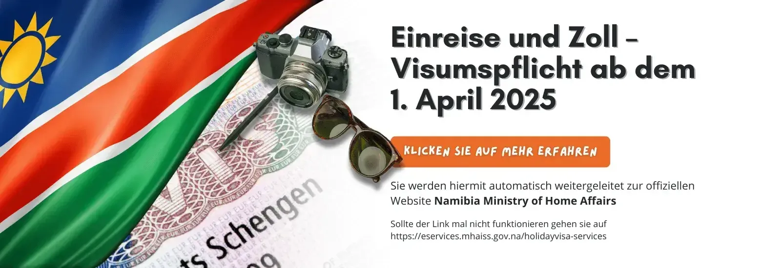 Visapflicht Namibia seit dem 01.04.2025