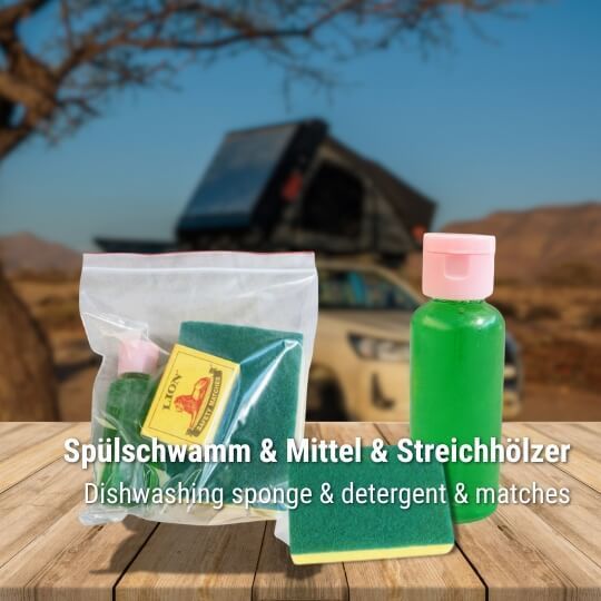 Spülmittel und Schwamm