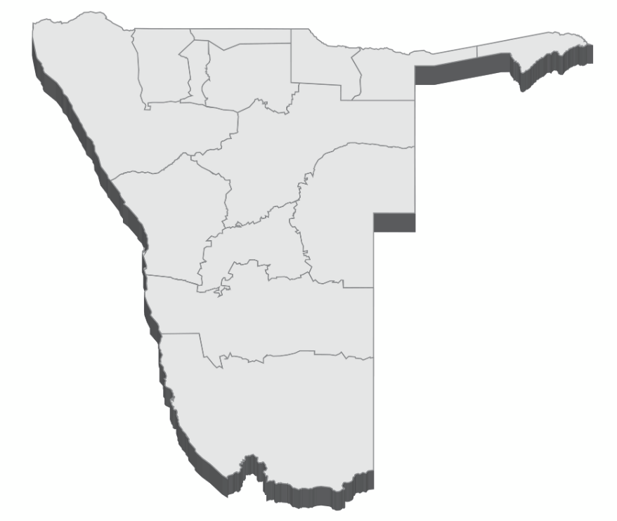Map Namibia, Karte Namibia