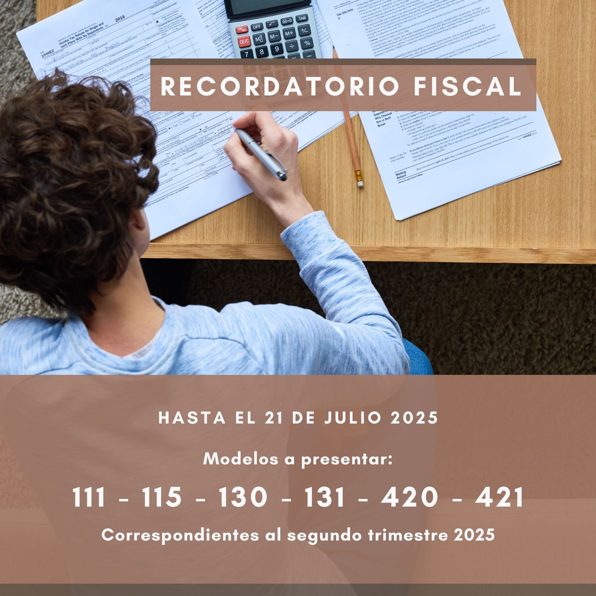 Recordatorio fiscal julio 2025 Recordatorio fiscal julio 2025