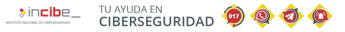 Si necesitas ayuda sobre ciberseguridad puedes contactar por teléfono 017, por whatsapp 900116117, por telegram @incibe017 o rellenando el formulario en su web Pide Ayuda sobre Ciberseguridad a través del teléfono 017, por whatsapp 900116117, por telegram @incibe017