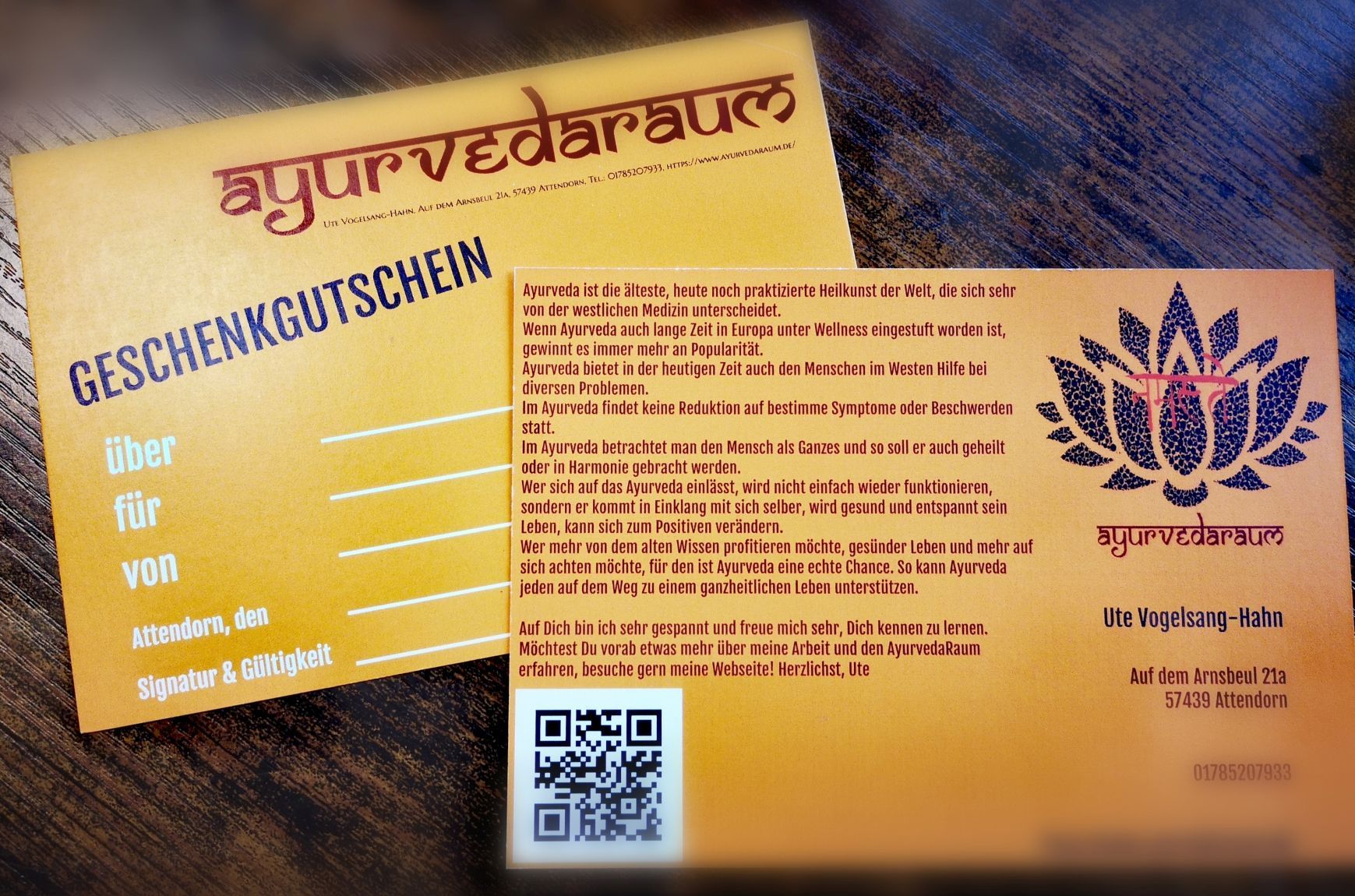 Geschenkgutschein AyurvedaRaum Geschenkgutschein AyurvedaRaum