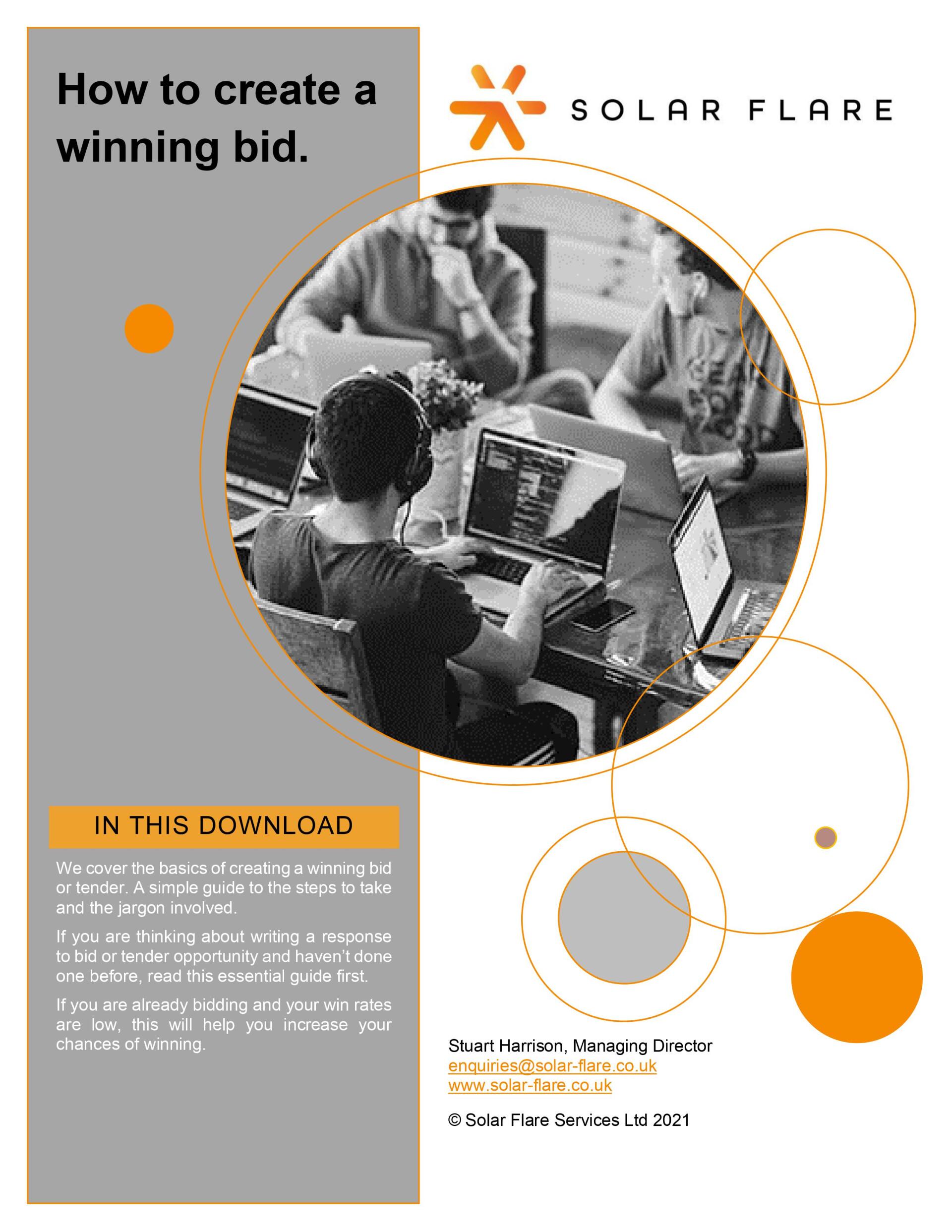 Fill in form to get access Our Free Guide To Creating a Winning Bid