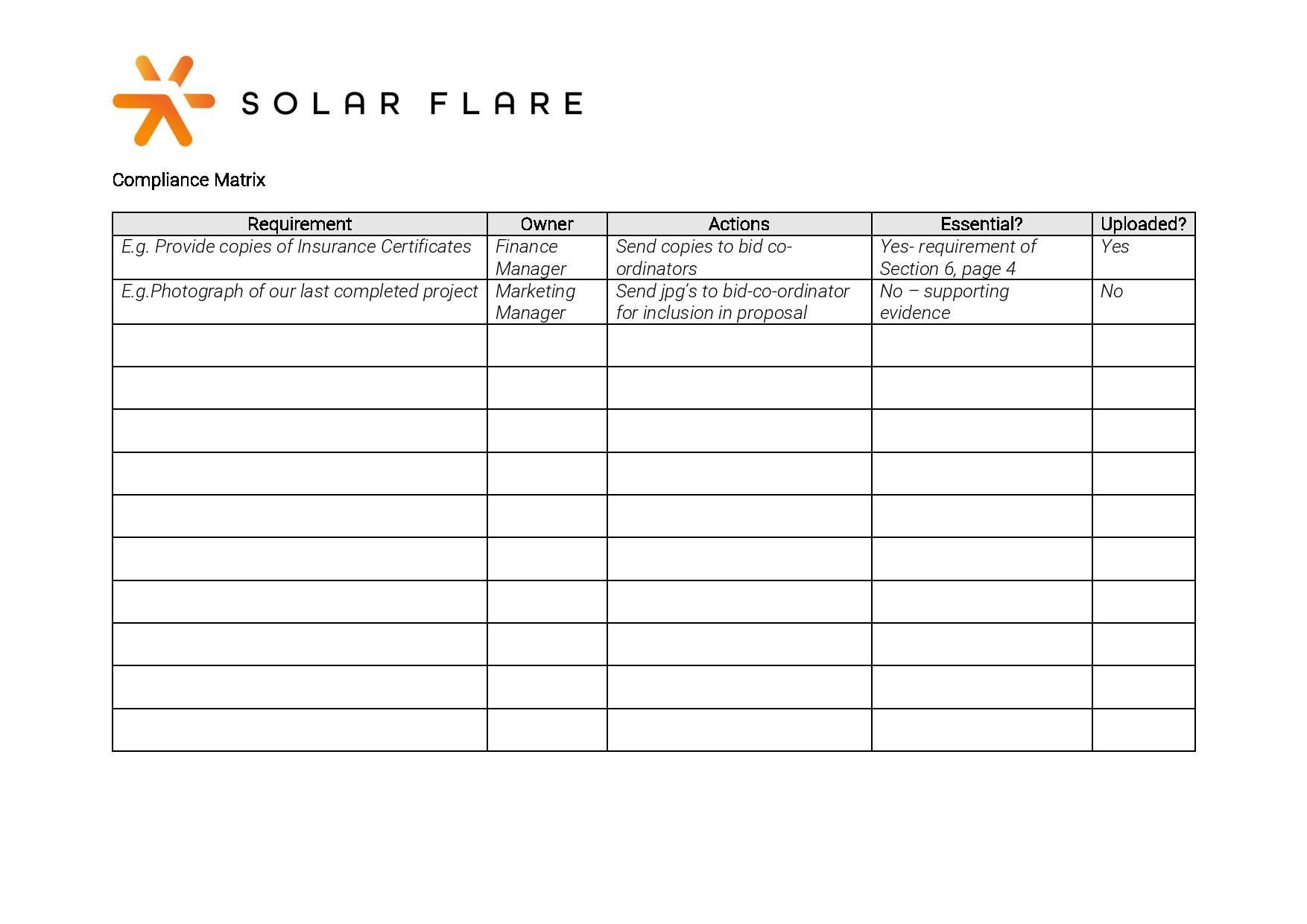 Click to download Compliance Matrix