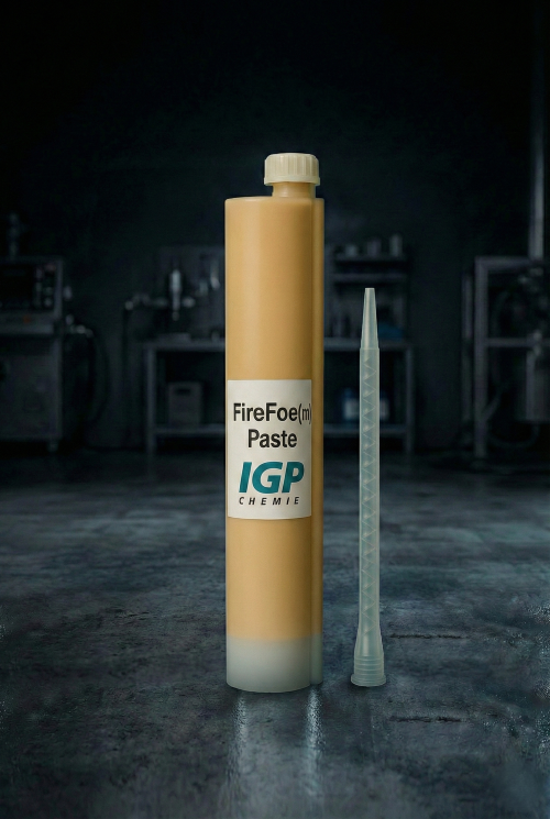Unser Highlight der Brandschutzschaum FireFoe(m) Paste in einer 345ml 2k- Kartusche.